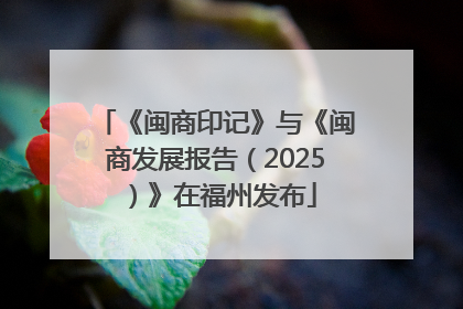 《闽商印记》与《闽商发展报告（2025）》在福州发布
