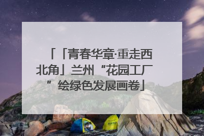 「青春华章·重走西北角」兰州“花园工厂”绘绿色发展画卷