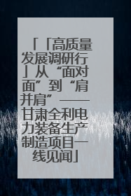 「高质量发展调研行」从“面对面”到“肩并肩”——甘肃全利电力装备生产制造项目一线见闻
