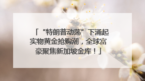 “特朗普动荡”下涌起实物黄金抢购潮，全球富豪聚焦新加坡金库！