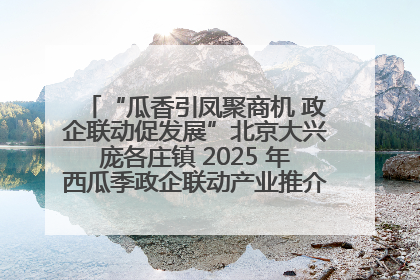 “瓜香引凤聚商机 政企联动促发展”北京大兴庞各庄镇 2025 年西瓜季政企联动产业推介活动圆满举行