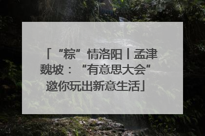 “粽”情洛阳丨孟津魏坡：“有意思大会”邀你玩出新意生活