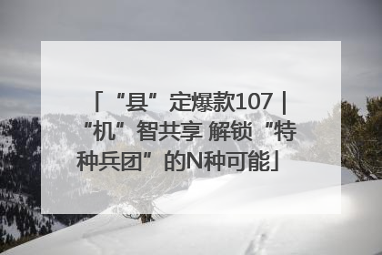 “县”定爆款107｜“机”智共享 解锁“特种兵团”的N种可能
