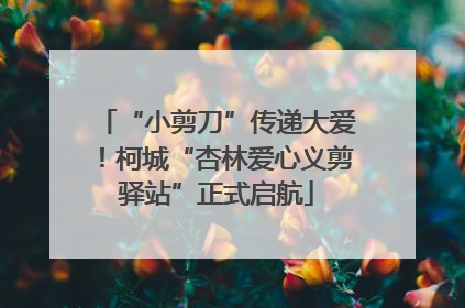 “小剪刀”传递大爱！柯城“杏林爱心义剪驿站”正式启航
