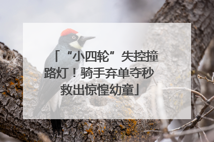 “小四轮”失控撞路灯！骑手弃单夺秒救出惊惶幼童