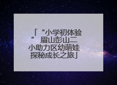 “小学初体验” 眉山彭山二小助力区幼萌娃探秘成长之旅