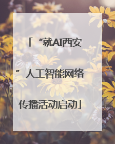 “就AI西安”人工智能网络传播活动启动