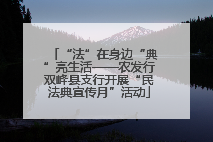 “法”在身边“典”亮生活——农发行双峰县支行开展“民法典宣传月”活动