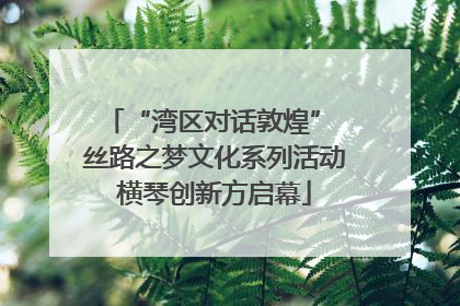 “湾区对话敦煌” 丝路之梦文化系列活动横琴创新方启幕
