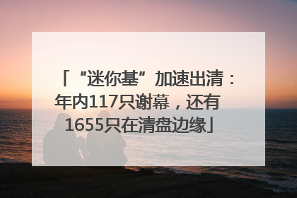 “迷你基”加速出清：年内117只谢幕，还有1655只在清盘边缘