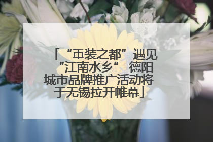 “重装之都”遇见“江南水乡” 德阳城市品牌推广活动将于无锡拉开帷幕
