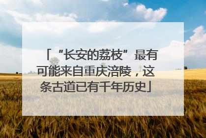 “长安的荔枝”最有可能来自重庆涪陵，这条古道已有千年历史