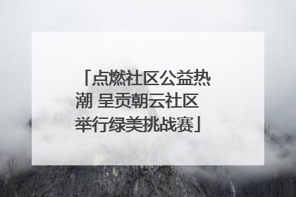 点燃社区公益热潮 呈贡朝云社区举行绿美挑战赛