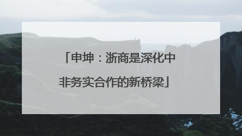 申坤：浙商是深化中非务实合作的新桥梁