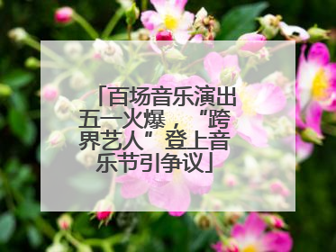 百场音乐演出五一火爆，“跨界艺人”登上音乐节引争议