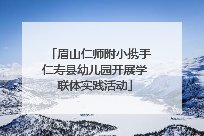 眉山仁师附小携手仁寿县幼儿园开展学联体实践活动