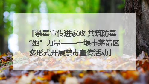 禁毒宣传进家政 共筑防毒“她”力量——十堰市茅箭区多形式开展禁毒宣传活动