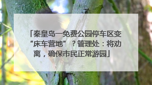 秦皇岛一免费公园停车区变“床车营地”？管理处：将劝离，确保市民正常游园