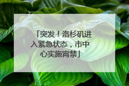突发！洛杉矶进入紧急状态，市中心实施宵禁