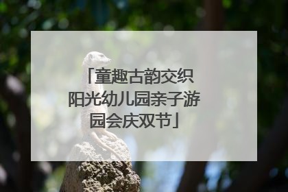 童趣古韵交织 阳光幼儿园亲子游园会庆双节