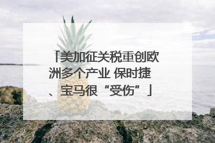 美加征关税重创欧洲多个产业 保时捷、宝马很“受伤”