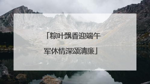 粽叶飘香迎端午 军休情深颂清廉