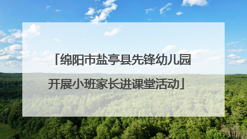 绵阳市盐亭县先锋幼儿园开展小班家长进课堂活动