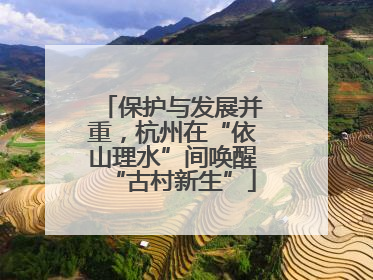 保护与发展并重，杭州在“依山理水”间唤醒“古村新生”