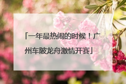 一年最热闹的时候！广州车陂龙舟激情开赛