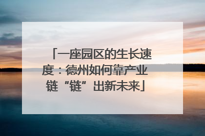 一座园区的生长速度：德州如何靠产业链“链”出新未来