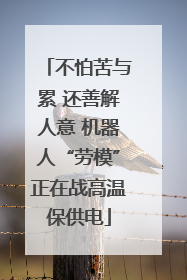 不怕苦与累 还善解人意 机器人“劳模”正在战高温保供电