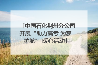 中国石化荆州分公司开展“助力高考 为梦护航” 暖心活动