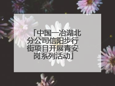 中国一冶湖北分公司信阳步行街项目开展青安岗系列活动
