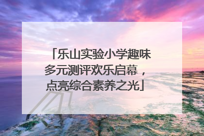 乐山实验小学趣味多元测评欢乐启幕，点亮综合素养之光