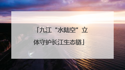 九江“水陆空”立体守护长江生态链