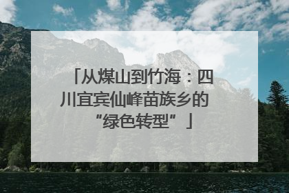 从煤山到竹海：四川宜宾仙峰苗族乡的“绿色转型”