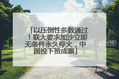 以压倒性多数通过！联大要求加沙立即无条件永久停火，中国投下赞成票