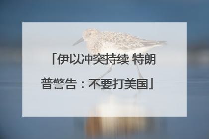 伊以冲突持续 特朗普警告：不要打美国