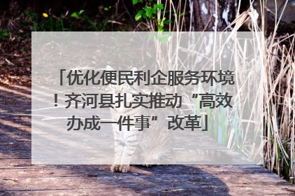 优化便民利企服务环境！齐河县扎实推动“高效办成一件事”改革