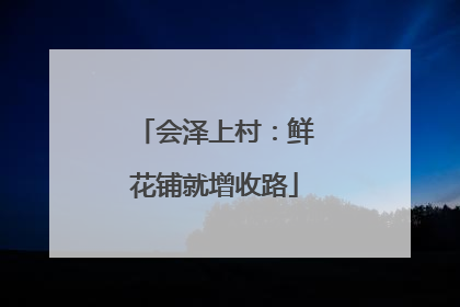 会泽上村：鲜花铺就增收路