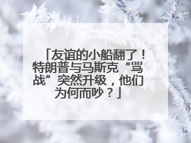 友谊的小船翻了！特朗普与马斯克“骂战”突然升级，他们为何而吵？