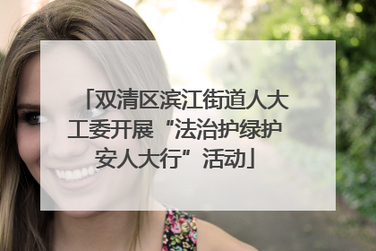 双清区滨江街道人大工委开展“法治护绿护安人大行”活动