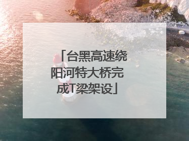 台黑高速绕阳河特大桥完成T梁架设