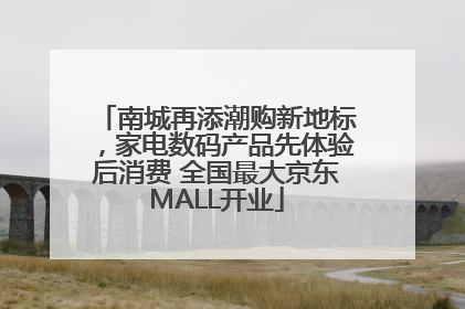 南城再添潮购新地标，家电数码产品先体验后消费 全国最大京东MALL开业