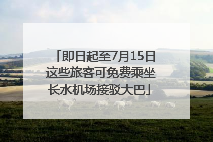 即日起至7月15日 这些旅客可免费乘坐长水机场接驳大巴