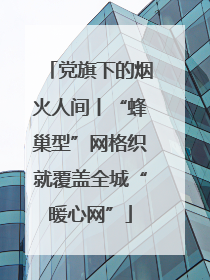 党旗下的烟火人间丨“蜂巢型”网格织就覆盖全城“暖心网”