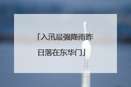 入汛最强降雨昨日落在东华门