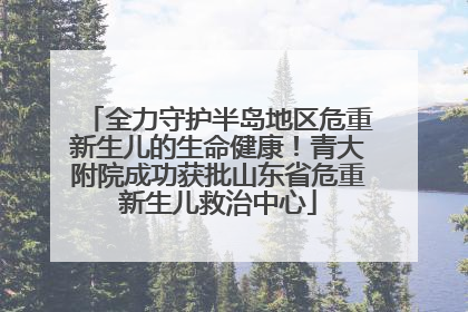 全力守护半岛地区危重新生儿的生命健康！青大附院成功获批山东省危重新生儿救治中心