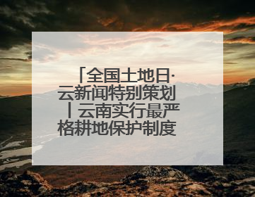 全国土地日·云新闻特别策划丨云南实行最严格耕地保护制度 一起了解→
