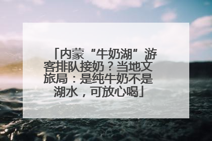 内蒙“牛奶湖”游客排队接奶？当地文旅局：是纯牛奶不是湖水，可放心喝